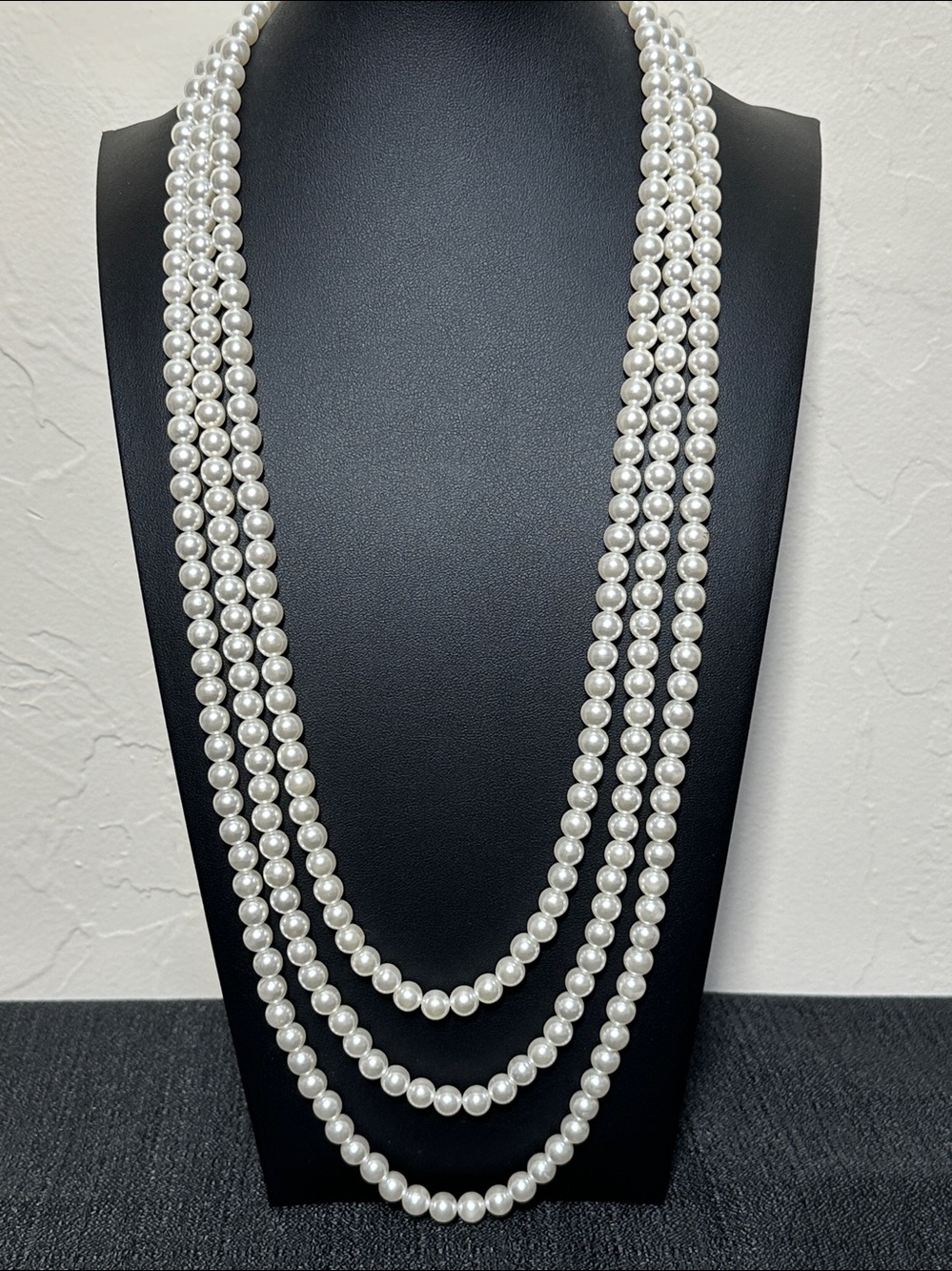 1960’s-1970’s Sarah Coventry 88” Faux Simulated Pearl Rope Necklace